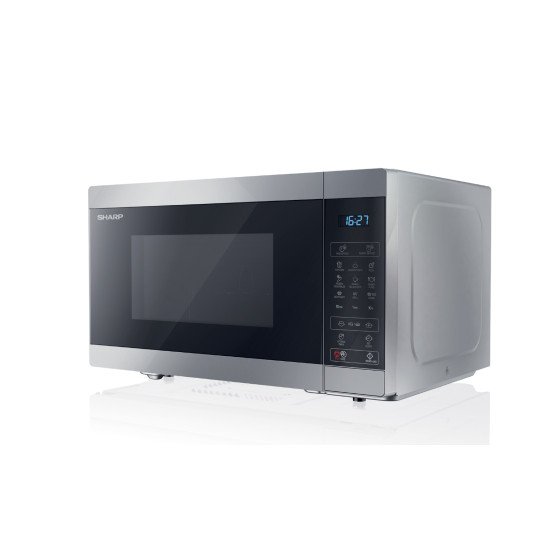 Sharp Home Appliances YC-MG81E-S micro-onde Noir, Gris Micro-ondes grill Comptoir 28 L 900 W