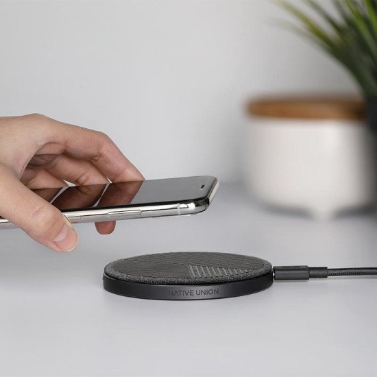 Native Union Drop Écouteurs, Smartphone, Montre Gris USB Recharge sans fil Charge rapide Intérieure