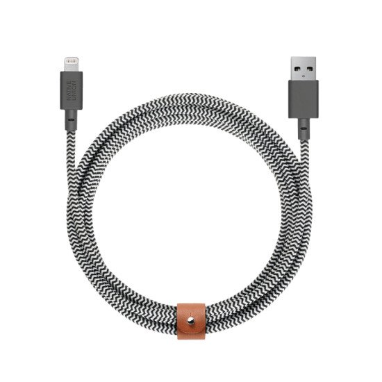 Native Union Belt Cable XL 3 m Noir, Blanc