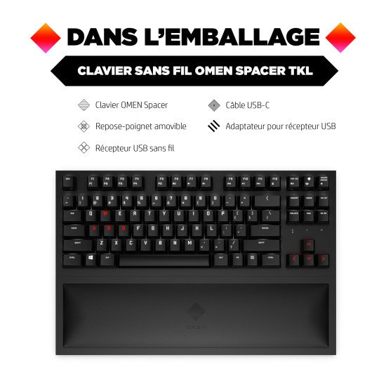 HP Clavier TKL sans fil OMEN Spacer