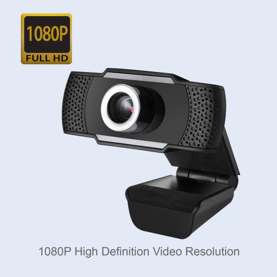 Adesso CyberTrack H4 webcam 2,1 MP 1920 x 1080 pixels USB 2.0 Noir, Argent