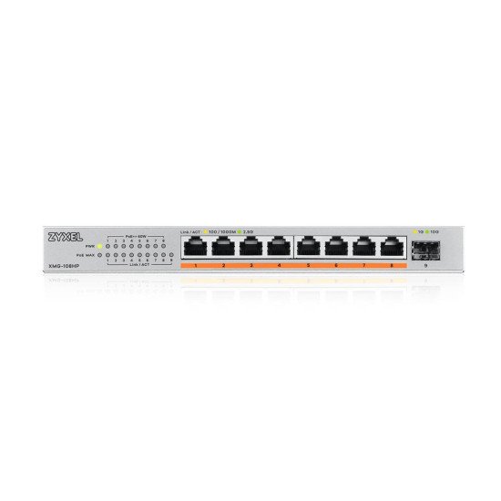 Zyxel XMG-108HP Non-géré 2.5G Ethernet (100/1000/2500) Connexion Ethernet POE