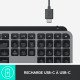 Logitech MX Keys for Mac clavier RF sans fil + Bluetooth QWERTZ Aluminium, Noir