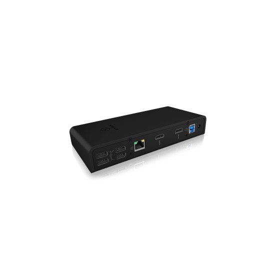 ICY BOX IB-DK2251AC Avec fil USB 3.2 Gen 2 (3.1 Gen 2) Type-A Noir