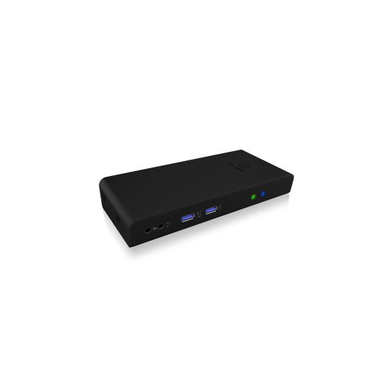 ICY BOX IB-DK2251AC Avec fil USB 3.2 Gen 2 (3.1 Gen 2) Type-A Noir