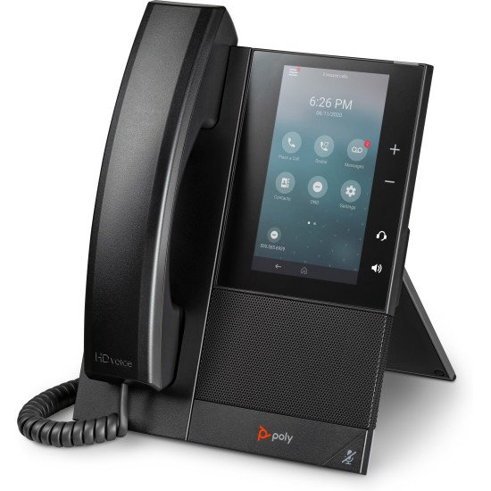 POLY Téléphone multimédia professionnel CCX 500 avec Open SIP et compatible PoE