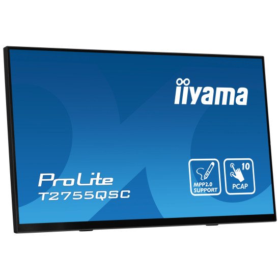 iiyama ProLite T2755QSC-B1 écran PC 68,6 cm (27") 2560 x 1440 pixels Full HD LCD Écran tactile Noir