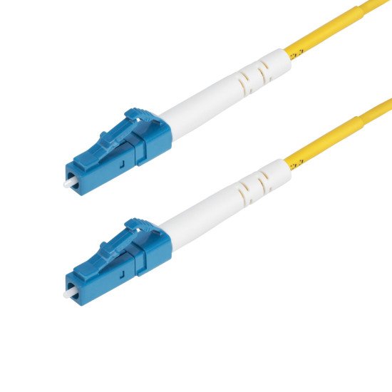 StarTech.com Câble Fibre Optique de 1m Simplex Monomode LC à LC (UPC) OS2, 9/125µm, 40G/100G, Cordon Fibre Optique, Insensible à la Courbure, Faible Perte d'Insertion, Cordon Patch Fibre LSZH