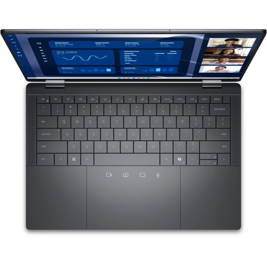 DELL Latitude 9450 2-in-1 Intel Core Ultra 7 165U Hybride (2-en-1) 35,6 cm (14") Écran tactile Quad HD+ 16 Go LPDDR5x-SDRAM 512 Go SSD Wi-Fi 7 (802.11be) Windows 11 Pro Gris