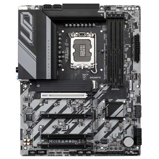 GIGABYTE Carte mère Z890 UD WIFI6E - Prend en charge les processeurs Intel Core Ultra (Série 2), VRM à 12+1+2 phases, jusqu'à 8800MHz DDR5 (OC), 1xPCIe 5.0 + 2xPCIe 4.0, Wi-Fi 6E, LAN 2.5GbE, USB 4