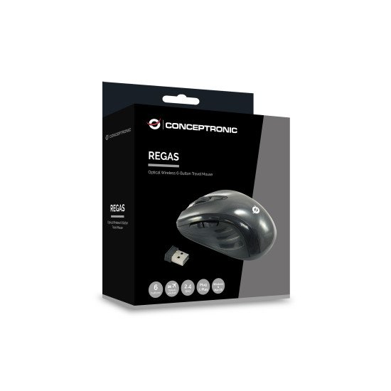 Conceptronic CLLM5BTRVWL souris Voyage Droitier RF sans fil Optique 1600 DPI