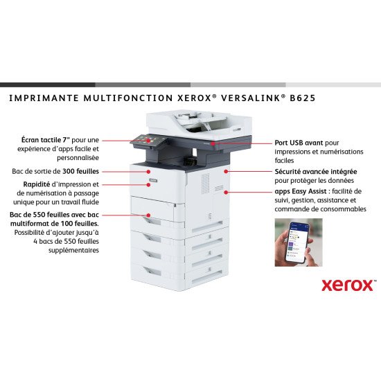 Xerox VersaLink B625V_DN imprimante multifonction Laser A4 1200 x 1200 DPI 65 ppm