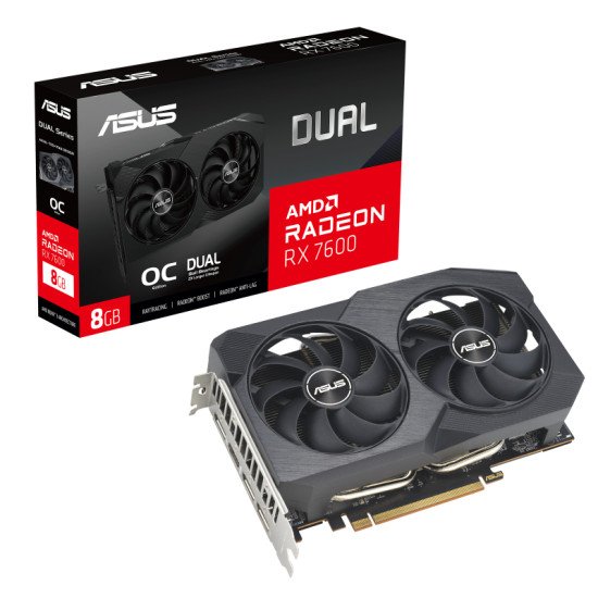 ASUS Dual -RX7600-O8G-V2 AMD Radeon RX 7600 8 Go GDDR6