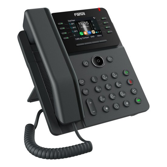 Fanvil V62W téléphone fixe Noir 12 lignes LCD