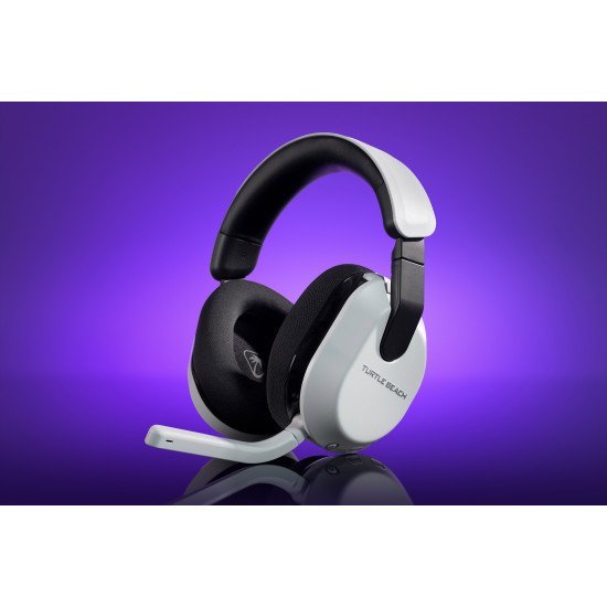 Turtle Beach Casque gaming amplifié multiplateforme sans fil Stealth 600 pour PS5, PS4, PC, Nintendo Switch et mobile - Bluetooth, 80 heures de batterie, microphone antibruit désactivable par basculement et écouteurs de 50 mm - Blanc