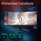 GIGABYTE G34WQCP Moniteur de Jeu Incurvé UWQHD 34" - 3440 x 1440, 1500R, 180Hz, 1ms, 350 cd/m², AMD FreeSync Premium, DisplayHDR 400, HDMI 2.0, DisplayPort 1.4