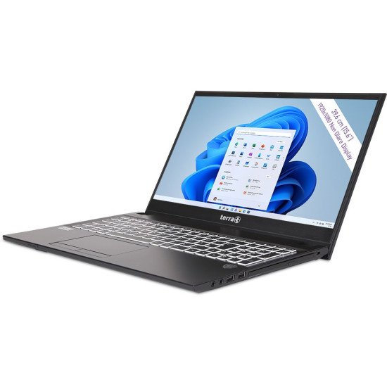 TERRA FR1220791 laptop Intel® Core™ i5 i5-1235U Ordinateur portable 39,6 cm (15.6") Full HD 8 Go DDR4-SDRAM 500 Go SSD Wi-Fi 6 (802.11ax) Windows 11 Home Noir