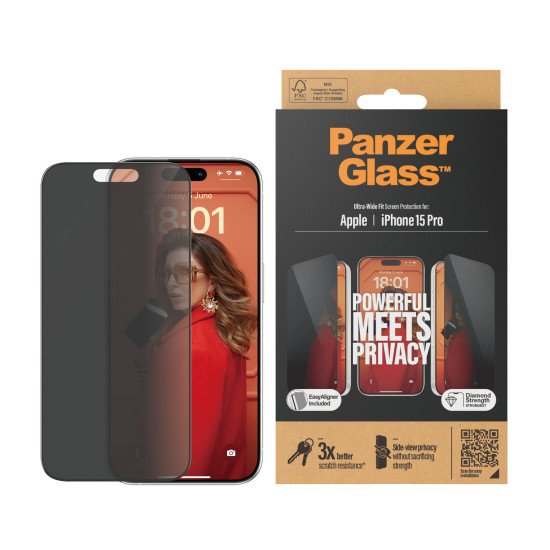 PanzerGlass Ultra Wide Fit Privacy Protection d'écran transparent Apple 1 pièce(s)