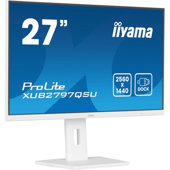 iiyama ProLite XUB2797QSU-W2 écran PC 68,6 cm (27") 2560 x 1440 pixels Quad HD LED Blanc