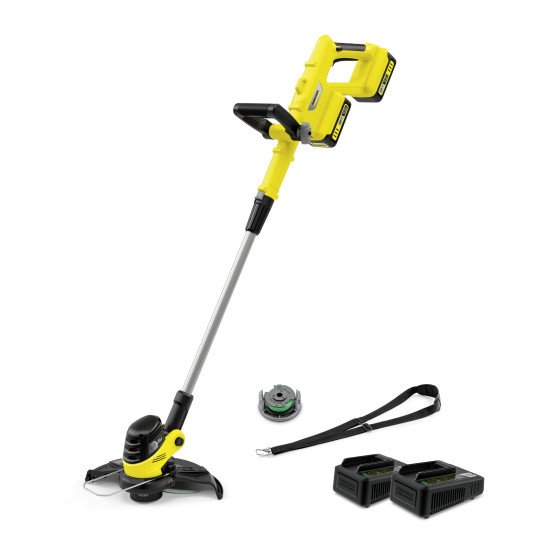 Kärcher LTR 3-18 DUAL BATTERY SET 30 cm Batterie Noir, Acier inoxydable, Jaune