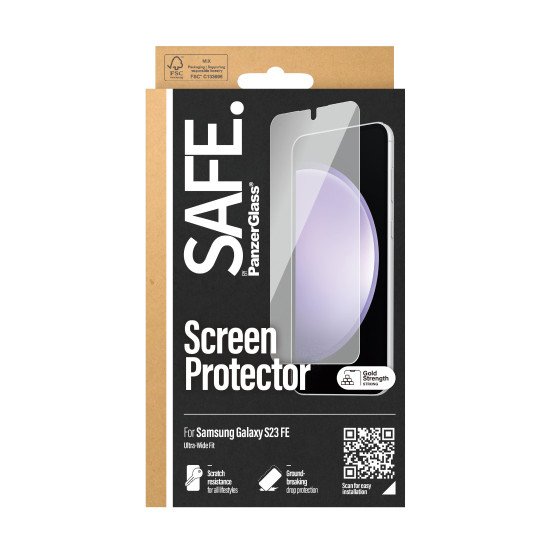 PanzerGlass SAFE. Screen Protector Samsung Galxy S23 FE Ultra-Wide Fit Protection d'écran transparent 1 pièce(s)