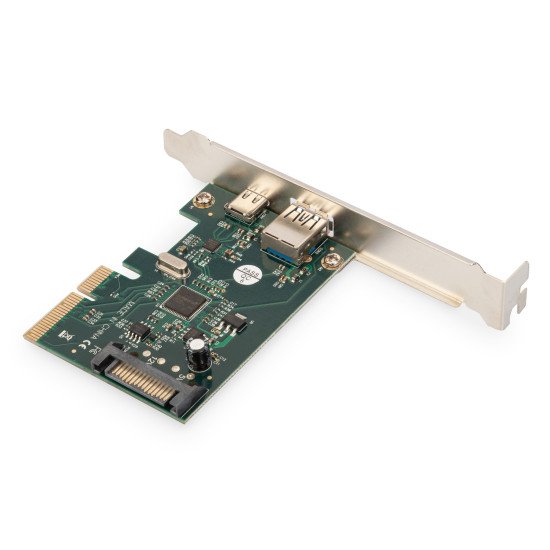 Digitus Carte PCIe, USB Type-C™ + USB-A