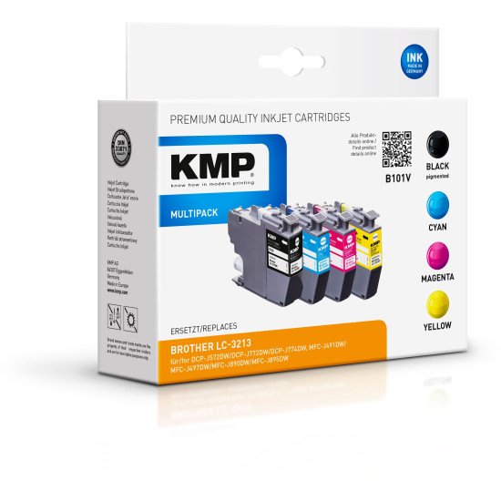 KMP B101V cartouche d'encre 4 pièce(s) Compatible Noir, Cyan, Magenta, Jaune