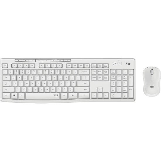 Logitech MK295 Silent Wireless Combo clavier RF sans fil QWERTZ Allemand Blanc