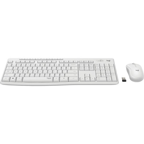 Logitech MK295 Silent Wireless Combo clavier RF sans fil QWERTZ Allemand Blanc