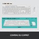 Logitech MK295 Silent Wireless Combo clavier RF sans fil QWERTY US International Blanc