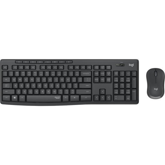 Logitech MK295 Silent Wireless Combo clavier Souris incluse USB QWERTY Nordique Graphite