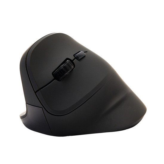 V7 Souris ergonomique verticale 2.4 Ghz pour gaucher MW400L - Noire - Connectivité sans fil - Interface USB