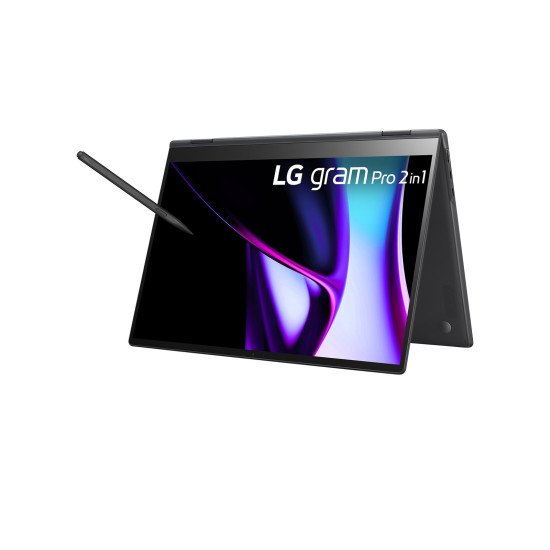 LG Gram Pro 16T90SP Intel Core Ultra 7 155H Hybride (2-en-1) 40,6 cm (16") Écran tactile WQXGA+ 16 Go LPDDR5x-SDRAM 1 To SSD Wi-Fi 6E (802.11ax) Windows 11 Pro Noir