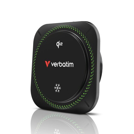 Verbatim Charge 'n' Drive Qi2 RGB Smartphone Noir USB Recharge sans fil Charge rapide Auto