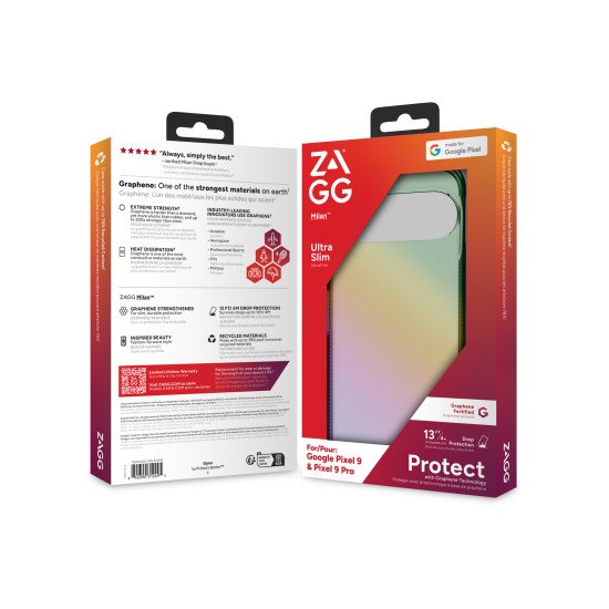 ZAGG Milan Snap coque de protection pour téléphones portables 16 cm (6.3") Housse Multicolore