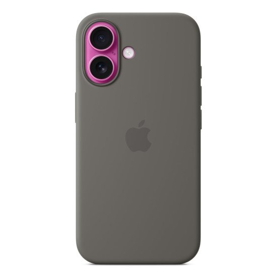 Apple Coque en silicone avec MagSafe pour iPhone 16 - Gris minéral