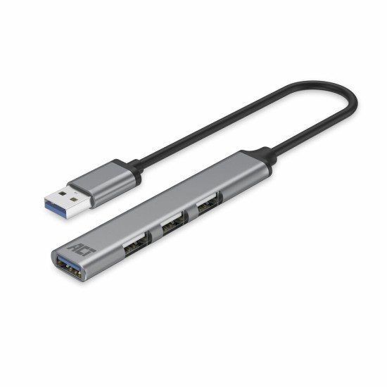 ACT AC6325 hub & concentrateur USB 3.2 Gen 1 (3.1 Gen 1) Type-A 5000 Mbit/s Gris