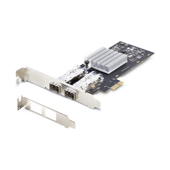 StarTech.com Carte Réseau GbE SFP à 2 Port, PCIe 2.0 x1, Intel I350-AM2, Carte Contrôleur 2x 1GbE, 1000BASE Cuivre/Fibre Optique, Carte Réseau Gigabit Ethernet NIC, Backplanes Serveur/PC - Compatible Windows/Linux