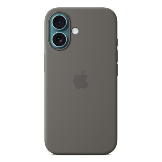 Apple Coque en silicone avec MagSafe pour iPhone 16 - Gris minéral