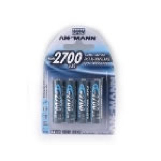 Ansmann Blister 4 X Accu, AA, 2700mAh AA / HR6 Hybrides nickel-métal (NiMH)