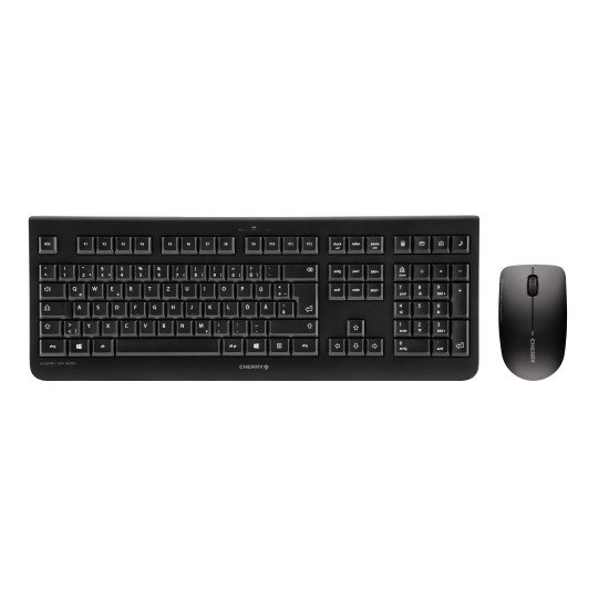 CHERRY DW 3000 clavier Souris incluse RF sans fil AZERTY Belge Noir