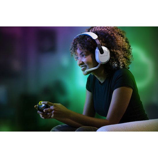 Turtle Beach Casque gaming amplifié multiplateforme sans fil Stealth 600 pour Xbox Series X|S, Xbox One, PC, Nintendo Switch et mobile - Bluetooth, 80 heures de batterie et microphone antibruit – Blanc