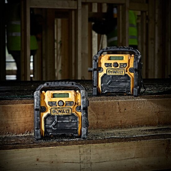 DeWALT DCR020-QW Radio portable Numérique Noir, Jaune