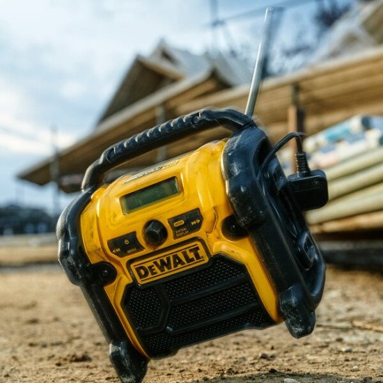 DeWALT DCR020-QW Radio portable Numérique Noir, Jaune