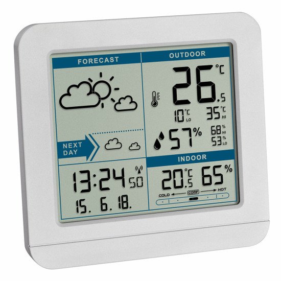 TFA-Dostmann Sky Blanc LCD Batterie