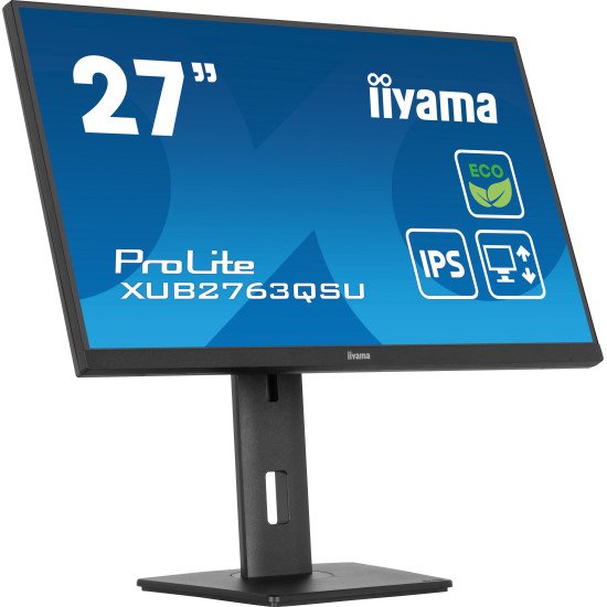 iiyama ProLite XUB2763QSU-B1 écran PC 68,6 cm (27") 2560 x 1440 pixels Full HD LED Noir