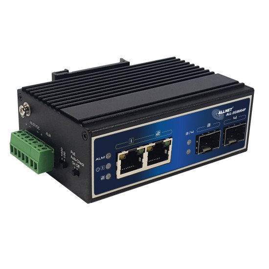 ALLNET ALL-SGI8004P commutateur réseau Non-géré Gigabit Ethernet (10/100/1000) Connexion Ethernet POE Noir