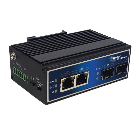 ALLNET ALL-SGI8004P commutateur réseau Non-géré Gigabit Ethernet (10/100/1000) Connexion Ethernet POE Noir