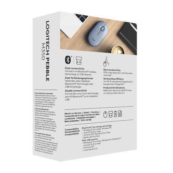 Logitech Souris sans fil Pebble M350