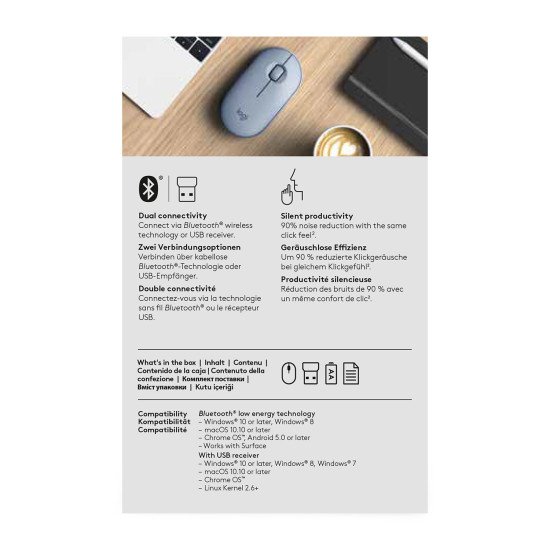 Logitech Souris sans fil Pebble M350